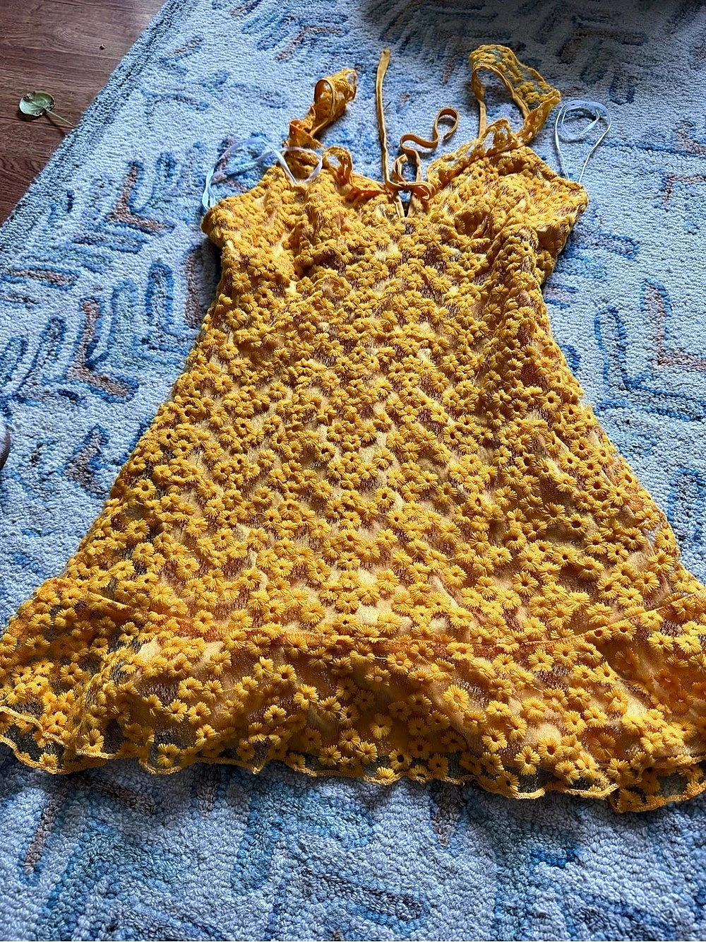 lulus Floral Mini Dress in Yellow